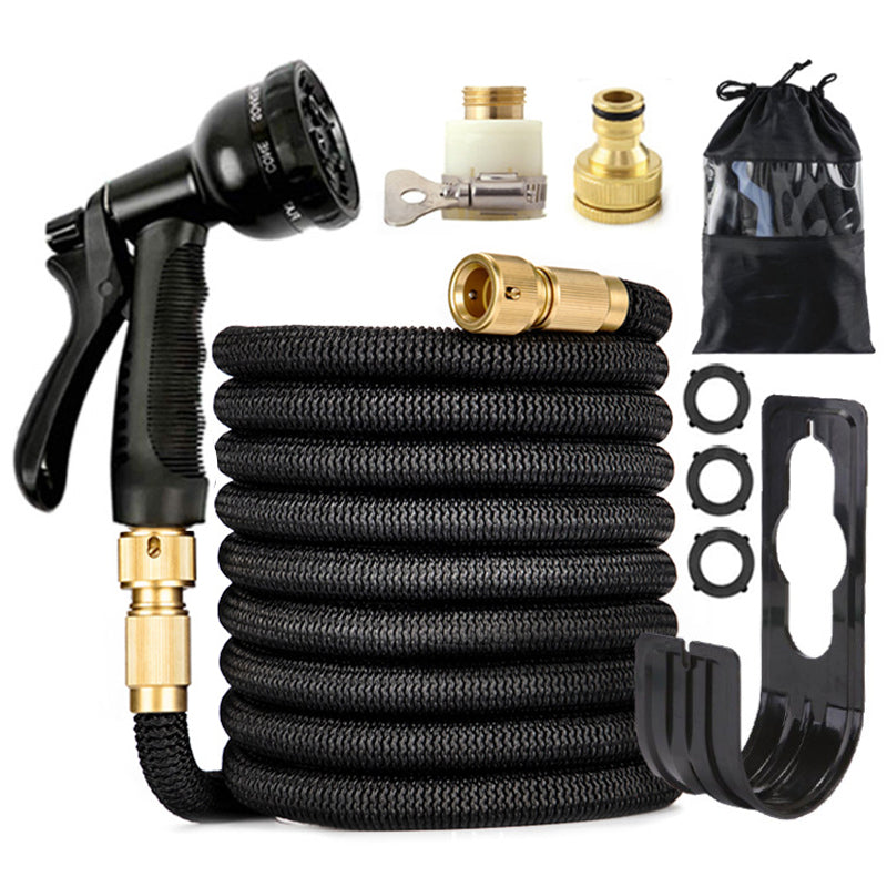 100 - ft Expandable Garden Hose with Nozzle. Light, Durable & Kink - Free for Car Wash & Outdoor Watering