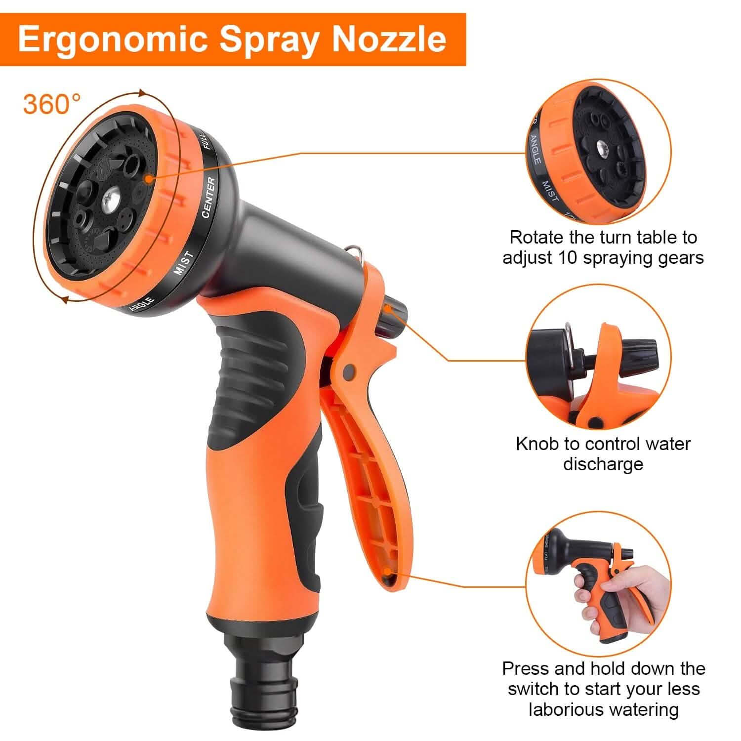 Garden Hose Watering Kit with Spray Nozzle