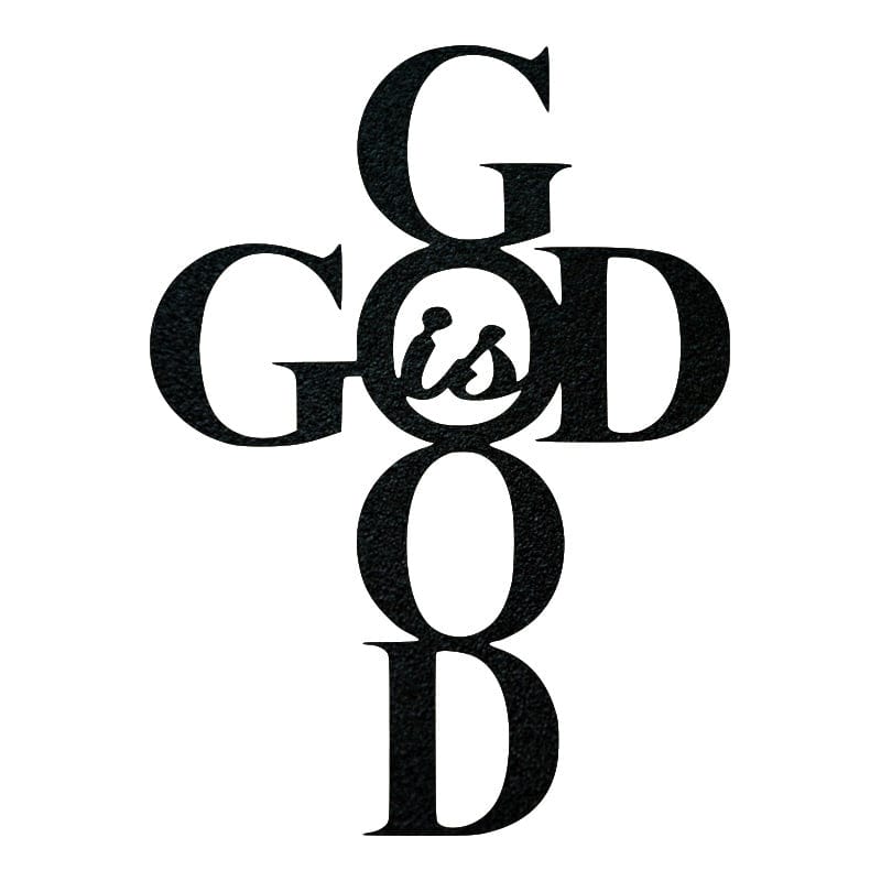 God Is Good Metal Sign - Inspirational Metal Wall Art for Home Décor
