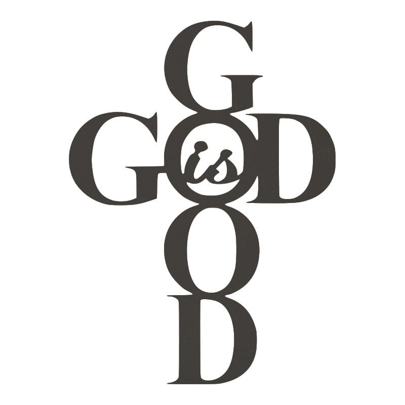 God Is Good Metal Sign - Inspirational Metal Wall Art for Home Décor